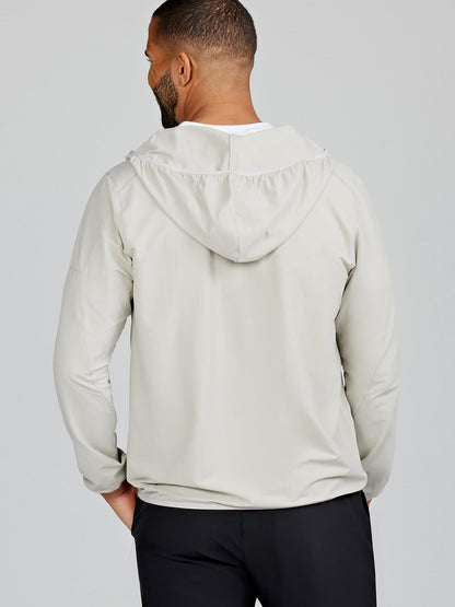 tasc Performance Swift Lightweight Hooded Windbreaker Jacket - Shale