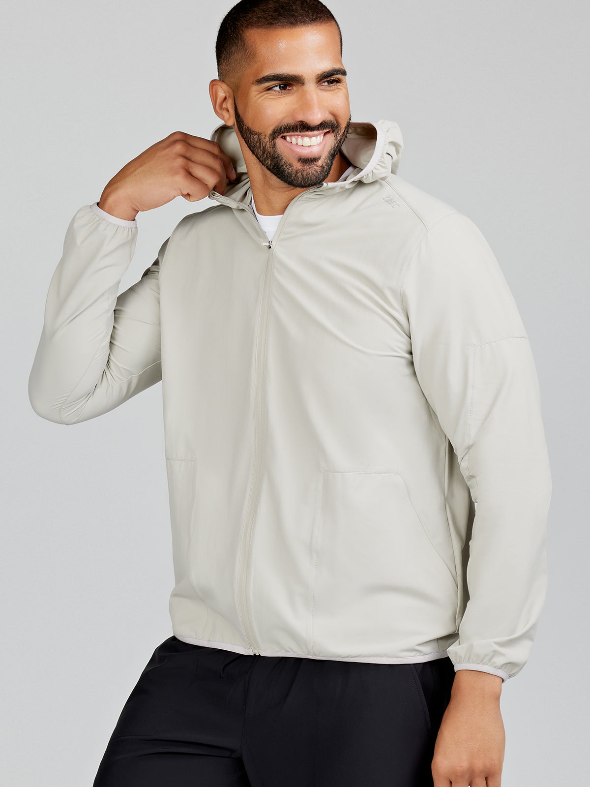 tasc Performance Swift Lightweight Hooded Windbreaker Jacket - Shale