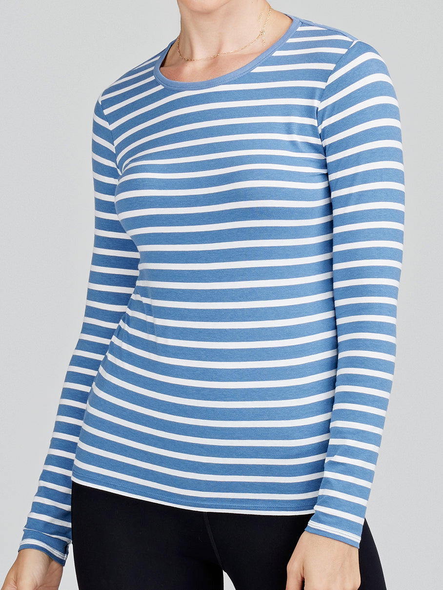 tasc Performance NOLA Long Sleeve T-Shirt - Dusk/White