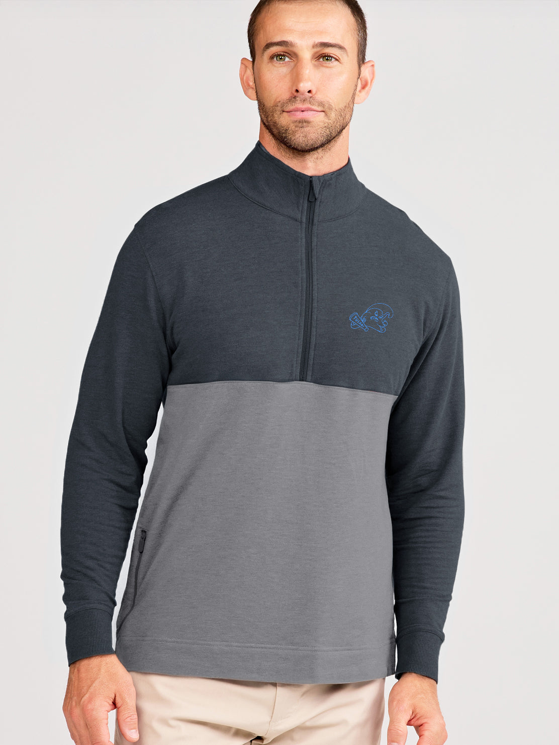 tasc Performance Venture Fleece 1/2 Zip - Iron Heather/Heather Gray