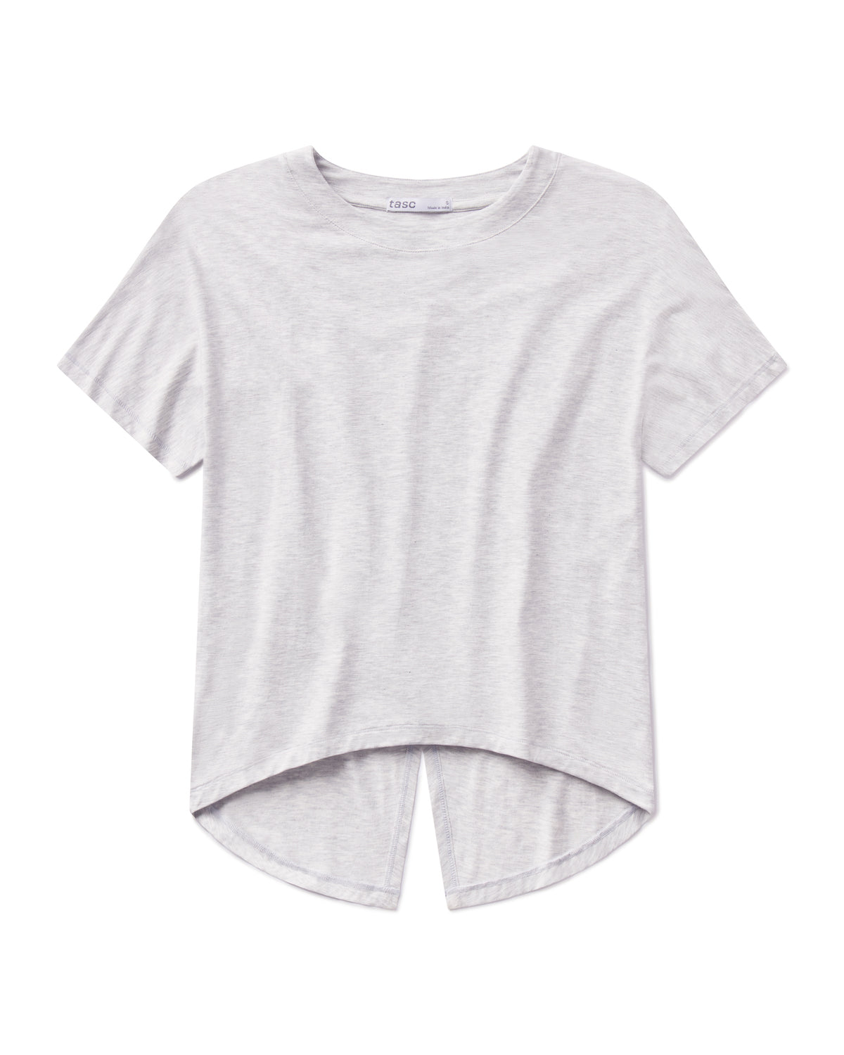 tasc Performance Uptown Luxe Cross Back T-Shirt - Light Heather Gray