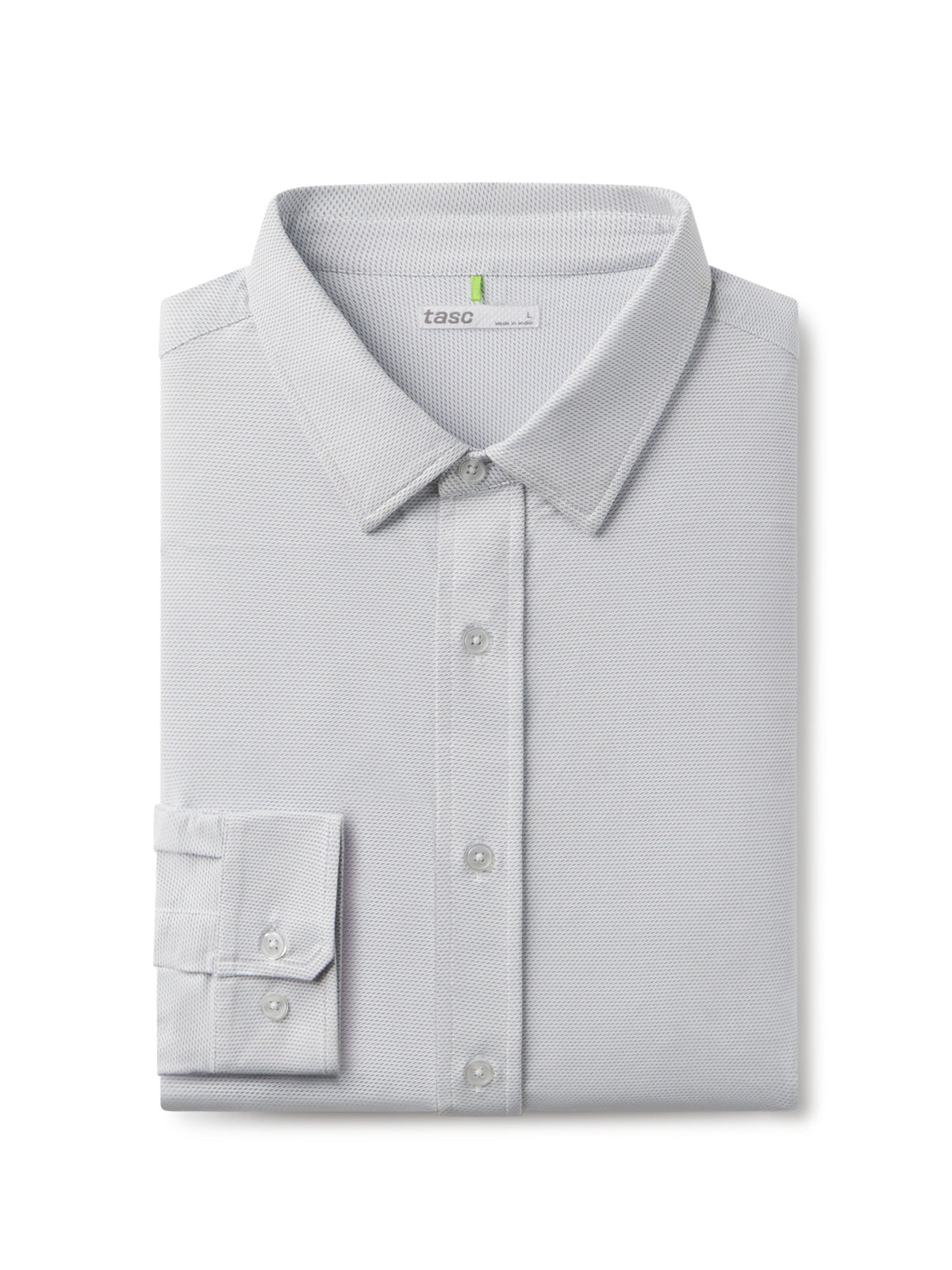 tasc Performance Wayfarer Classic Fit Knit Button Down - Marine Birdseye