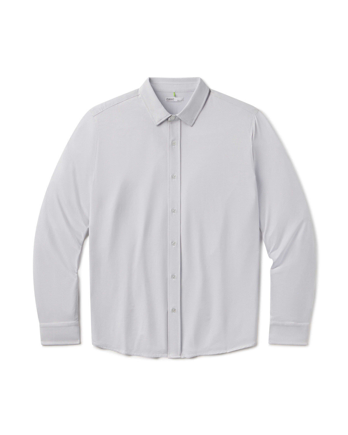 tasc Performance Wayfarer Classic Fit Knit Button Down - Iris Birdseye