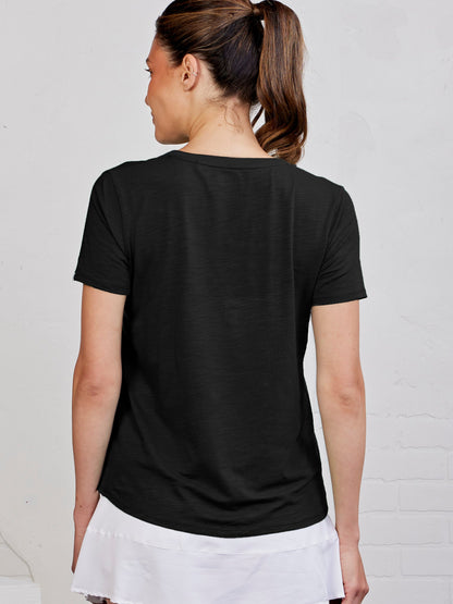 tasc Performance All Day V-Neck T-Shirt - Black