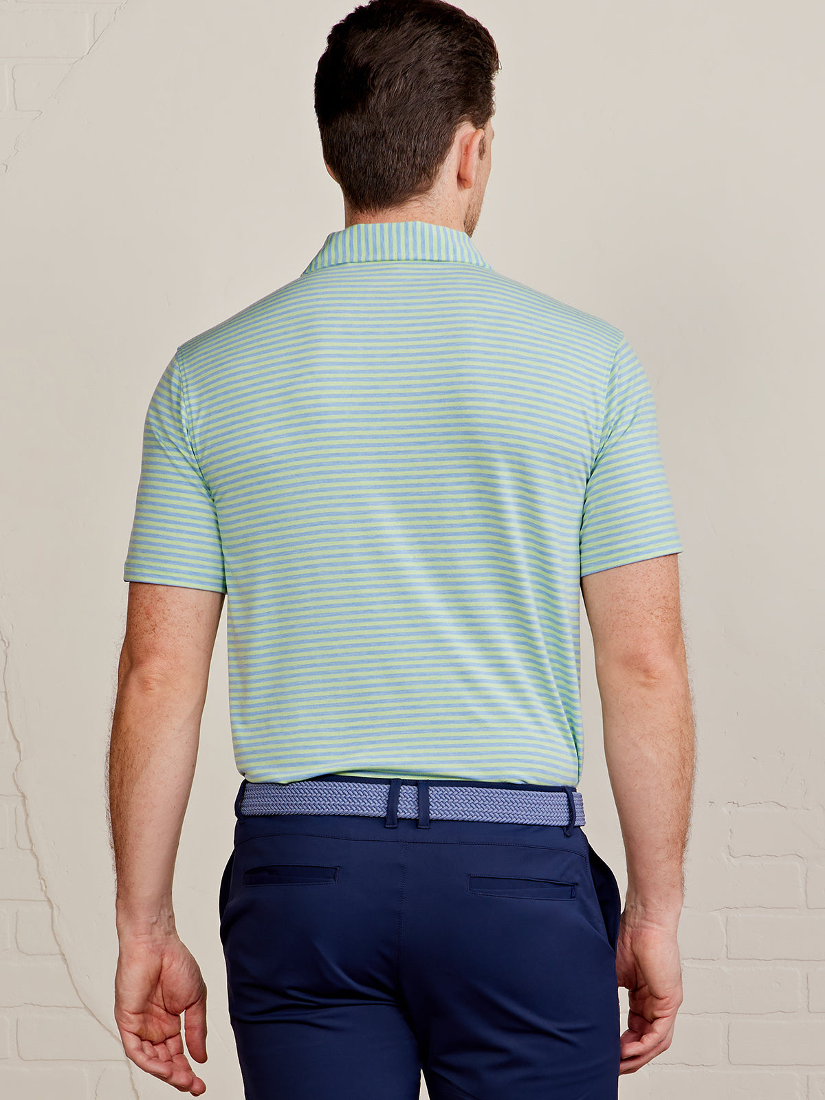 tasc Performance Cloud Polo - Kiwi Heather/Polar Heather