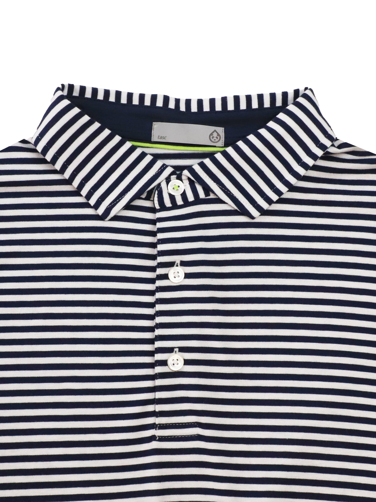 tasc Performance Cloud Polo Air Stripe - Classic Navy/White