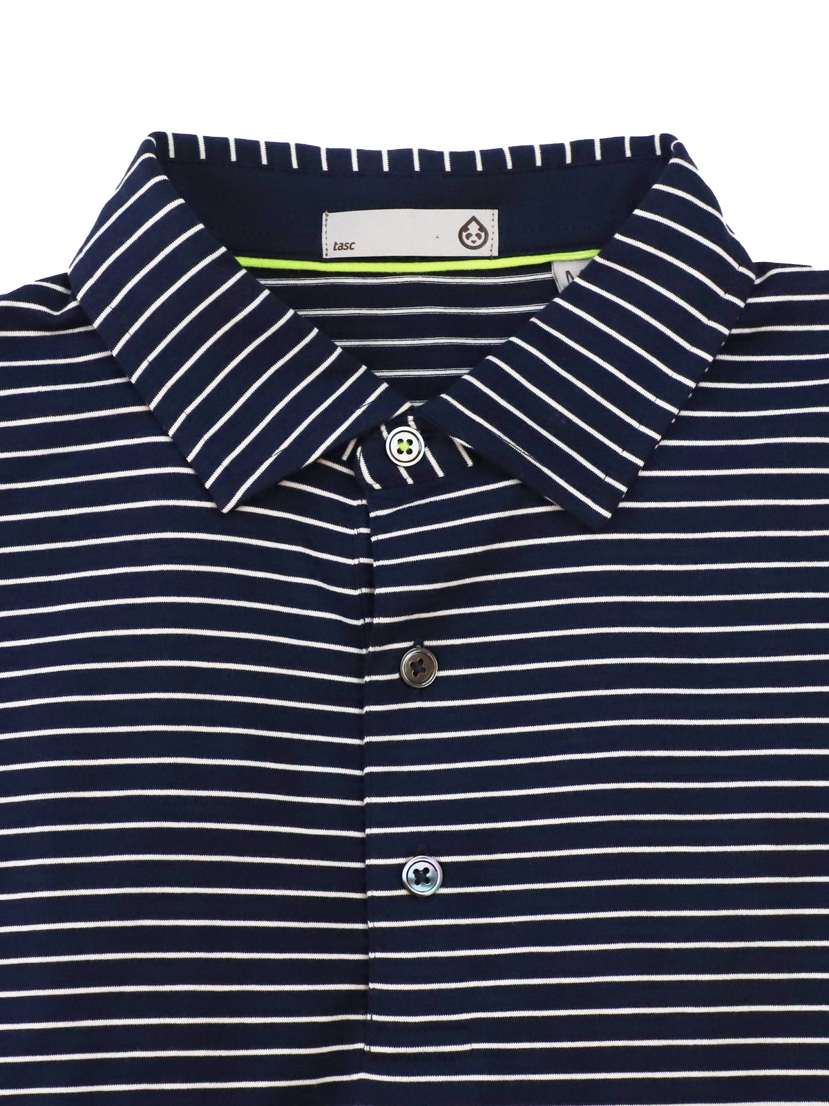 tasc Performance Cloud Polo Brookline Stripe - Classic Navy/White