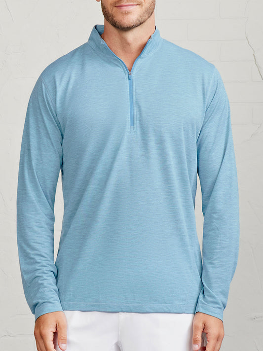 tasc Performance MicroAir Performance Mesh 1/4 Zip - Geyser Heather