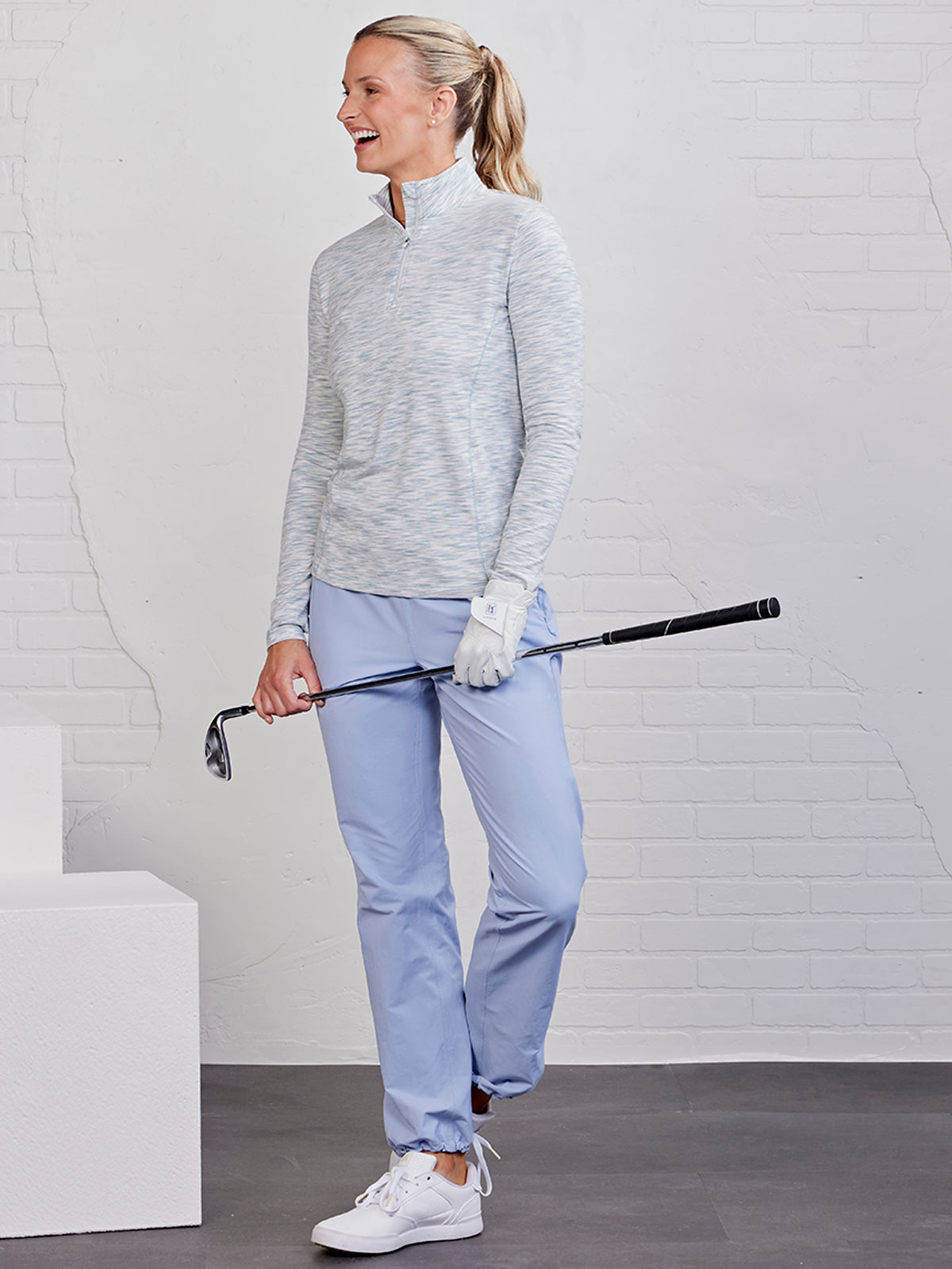 tasc Performance Recess Quarter Zip - Horizon Space Dye