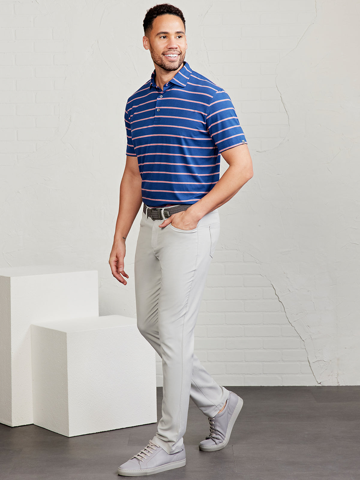 tasc Performance Cloud Polo - Patriot Stripe