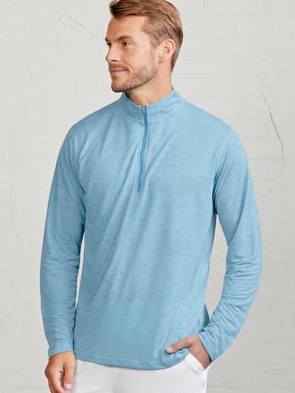 tasc Performance MicroAir Performance Mesh 1/4 Zip - Geyser Heather