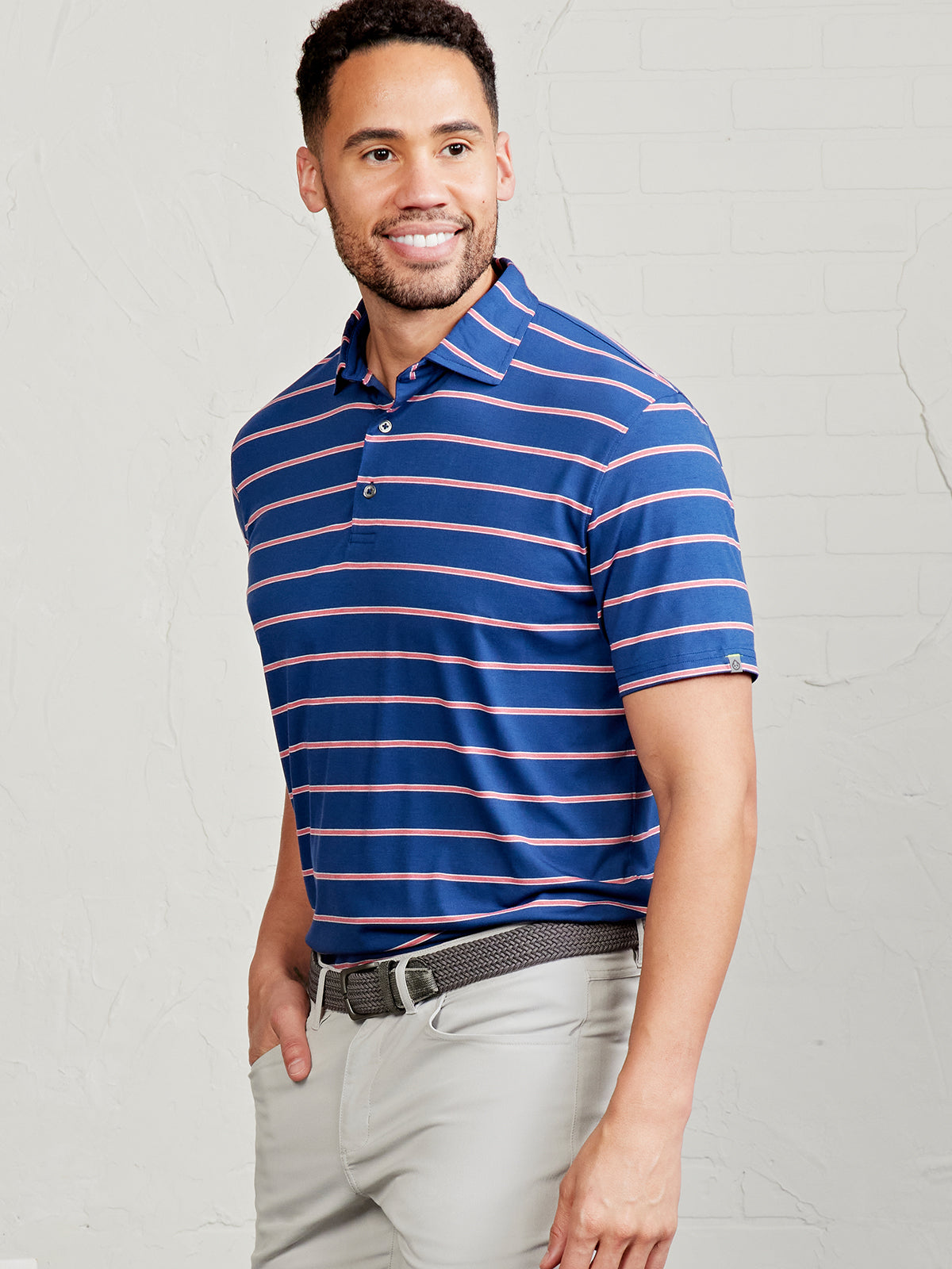 tasc Performance Cloud Polo - Patriot Stripe